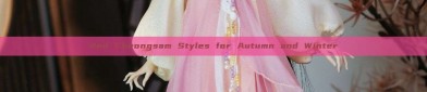 Red Cheongsam Styles for Autumn and Winter