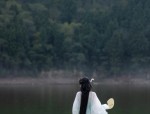 The Dominating Presence of a Traditional Hanfu Student in Ancient Attire