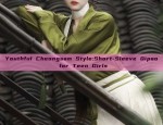 Youthful Cheongsam Style:Short-Sleeve Qipao for Teen Girls