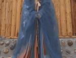 The Little Girl in a Traditional Chinese Style Horseface Skirt