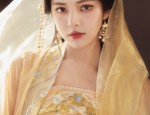 The Enchanting Charm of a Red Hanfu Ancient Girl