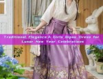 Traditional Elegance:A Girls Qipao Dress for Lunar New Year Celebrations
