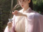 The Enigma of a Black Hanfu Blouse Woman