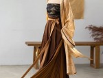 The Splendid Splendor of a Girl Child in Traditional Hanfu with a Silk Wrap
