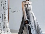 A Blue Girls Horse-Tail Skirt Ensemble