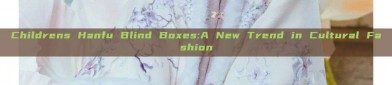 Childrens Hanfu Blind Boxes:A New Trend in Cultural Fashion