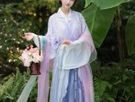 The Enchanting World of a Purple Hanfu Girl Child