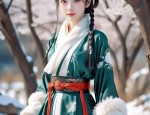 Traditional Chinese Childrens Hanfu Costume:A Two-Piece Set for Girls