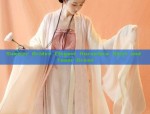Elegant Summer in a White Hanfu Costume:A Tale of a Womans Grace