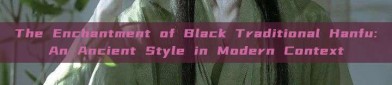 The Enchantment of Black Traditional Hanfu:An Ancient Style in Modern Context