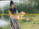 The Elegance of a 11-Year-Old Girl in Traditional Hanfu Skirt