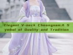 Elegant V-neck Cheongsam:A Symbol of Quality and Tradition