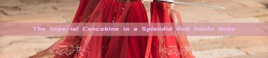 The Imperial Concubine in a Splendid Red Hanfu Robe