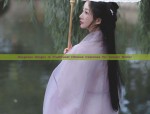 The Elegance of a Tall Lady in a Pink Cheongsam