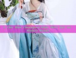 A Chic Blue Cheongsam-Style Skirt Suit for Modern Women
