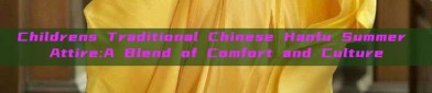 Childrens Traditional Chinese Hanfu Summer Attire:A Blend of Comfort and Culture