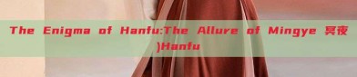 The Enigma of Hanfu:The Allure of Mingye 冥夜)Hanfu