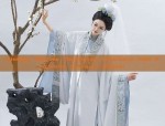 Ancient Charm of Girls Traditional Chinese Hanfu Dress with Fairy-like Long Sleeves