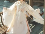 Winter Collection of Red Hanfu Costumes for Little Girls