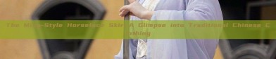 The Ming-Style Horseface Skirt:A Glimpse into Traditional Chinese Clothing