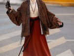 The Enchantment of Girls Horse-Tail Skirt Set in Traditional Hanfu Fashion