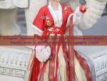 Enhanced Qipao:White Embroidered Chinese Formal Gown
