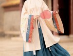 The Splendor of Red Brocade Horseface Skirt