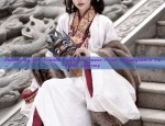 A Little Girl in a Splendid Hanfu with a Windbreaker