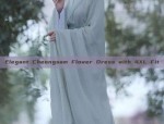 Elegant Cheongsam Flower Dress with 4XL Fit