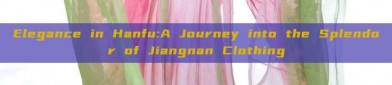 Elegance in Hanfu:A Journey into the Splendor of Jiangnan Clothing