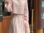 Styling a Plum-Blossom Skirt with a Top for a Growing Child