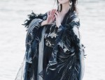 Winter Elegance in Black Hanfu Jacket