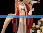 The Elegance of a Hanfu Scarf-Wrapped Woman