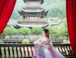 The Complete Set of Ming-Style Cloud-Patterned Collar Hanfu with Cloud-Shoulderpiece