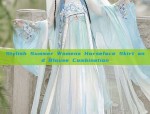 Stylish Summer Womens Horseface Skirt and Blouse Combination
