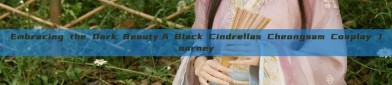 Embracing the Dark Beauty:A Black Cindrellas Cheongsam Cosplay Journey