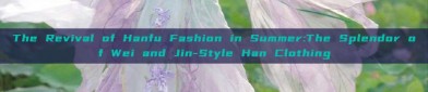 The Revival of Hanfu Fashion in Summer:The Splendor of Wei and Jin-Style Han Clothing