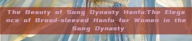 The Beauty of Song Dynasty Hanfu:The Elegance of Broad-sleeved Hanfu for Women in the Song Dynasty