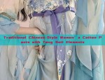 Traditional Chinese-Style Women’s Cotton Pants with Tang Suit Elements