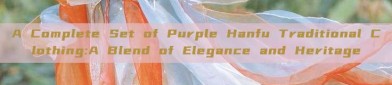 A Complete Set of Purple Hanfu Traditional Clothing:A Blend of Elegance and Heritage