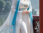 Summer Green Horseface Skirt Ensemble for Women