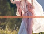 Daily Life of a Chinese Teen in a White Cheongsam Qipao