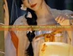Snowy Elegance:A Girls Hanfu Costume and Snow Boots