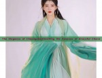 Lotus-Inspired Hanfu Dress with Halter Top