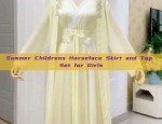 Summer Childrens Horseface Skirt and Top Set for Girls