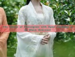 The Charm of Cheongsam with Open Cardigan and Black Overcoat