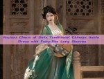 Ancient Charm of Girls Traditional Chinese Hanfu Dress with Fairy-like Long Sleeves