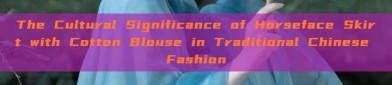 The Cultural Significance of Horseface Skirt with Cotton Blouse in Traditional Chinese Fashion