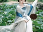 A Girls Spring Festival Dress:Traditional Chinese Hanfu Skirt for Winter