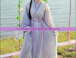 The Splendor of Blue Hanfu with Big Sleeves